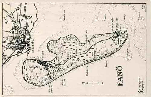AK / Ansichtskarte  Fano_Fanoe_Nordby_DK Gebietskarte