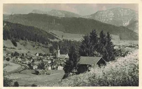 AK / Ansichtskarte  Oberstaufen mit Hochgrat und Rindalphorn