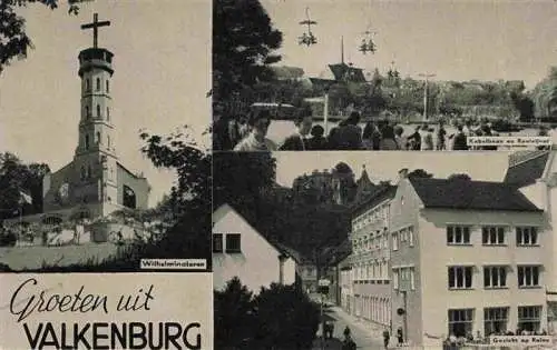 AK / Ansichtskarte  Valkenburg_aan_de_Geul_Limburg_NL Wilhelminatoren Kabelbaan en Roeivijver Gezicht op Ruine