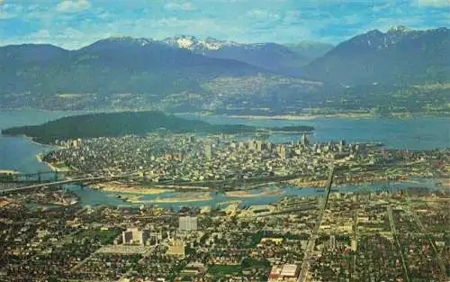 AK / Ansichtskarte  VANCOUVER_BC_Canada Aerial View of Downtown Harbour and Mountains