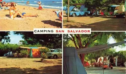 AK / Ansichtskarte  San_Salvador_Camping_Tarragona_ES Strand Teilansichten 