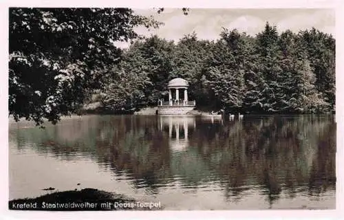 AK / Ansichtskarte  KREFELD_Crefeld Staatwaldweiher mit Deuss Tempel