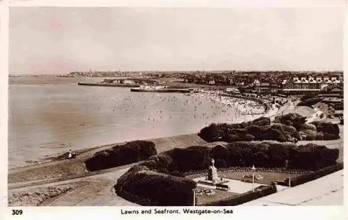 AK / Ansichtskarte  Westgate-on-Sea_Thanet_Kent_UK Panorama Lawns and seafront