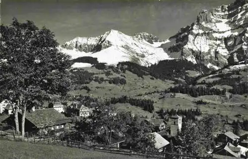 AK / Ansichtskarte  Adelboden_BE Panorama Blick gegen Bonderspitz Kleiner Lohner und Nuenihorn Berner Alpen