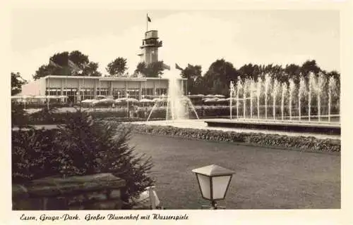 AK / Ansichtskarte  EssEN__Ruhr Gruga-Park Grosser Blumenhof mit Wasserspiele