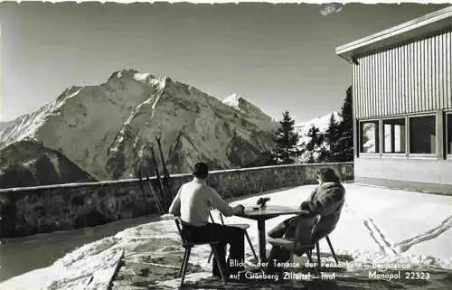 AK / Ansichtskarte  Penken_2095m_Zillertal_AT Blick von der Terrasse der Penkenbahn Station auf Gruenberg