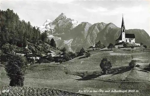 AK / Ansichtskarte  Au_oetz_Kuehtai_Oetztal_Tirol_AT mit Kirche und Acherkogel 