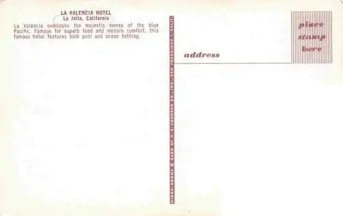 AK / Ansichtskarte  La_Jolla_California_USA La Valencia Hotel Aerial View