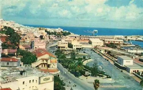 AK / Ansichtskarte  TANGER_Tangier_Tangiers_Maroc Avenue d'Espagne et la gare