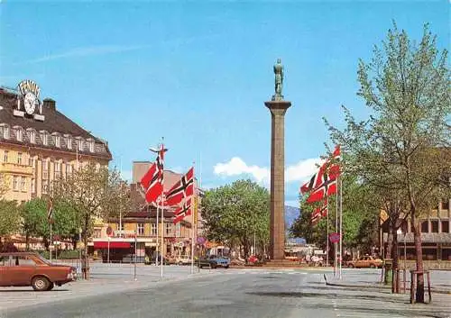 AK / Ansichtskarte  Trondheim_Trondhjem_Norge Statue of Olav Tryggvason