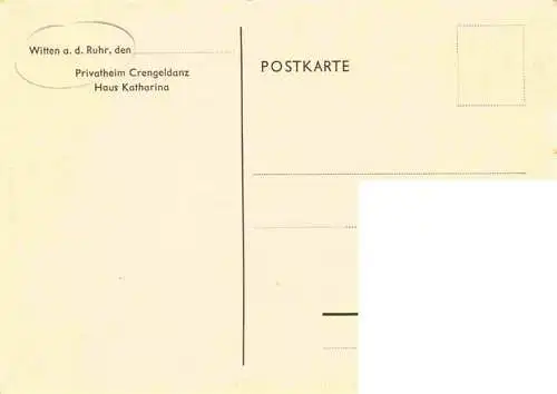 AK / Ansichtskarte  WITTEN__RUHR Privatheim Crengeldanz Haus Katharina Gartenhalle und Terrasse