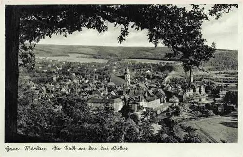 AK / Ansichtskarte  Hann._Muenden Panorama Drei Fluesse Stadt