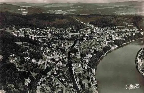 AK / Ansichtskarte  Waldshut-Tiengen Fliegeraufnahme mit Hochrhein und Schwarzwaldblick