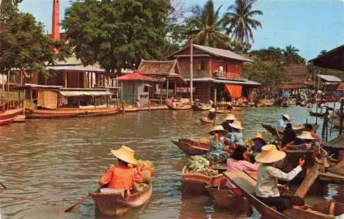 AK / Ansichtskarte  Wat-Sai_Bangkok_Thailand Flating Market