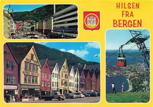 AK / Ansichtskarte  Bergen__Norge Ortspartien Luftseilbahn Panorama