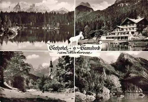 AK / Ansichtskarte  Hintersee_Berchtesgaden_Bayern Seehotel Gamsbock am Hintersee 