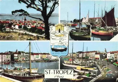 AK / Ansichtskarte  Saint_Tropez_Var Panorama Hafen Fischkutter Segelschiff