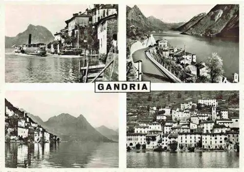 AK / Ansichtskarte  Gandria_Lago_di_Lugano Haeuserpartie am Luganer See Dampfer