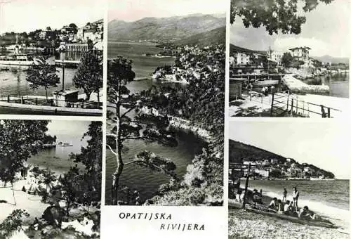 AK / Ansichtskarte  OPATIJA_Abbazia_Croatia Teilansichten Strand Kuestenpanorama