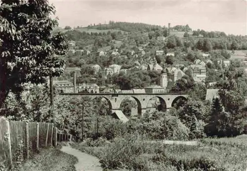 AK / Ansichtskarte  Sebnitz_Sachsen Kunstblumenstadt Panorama Viadukt