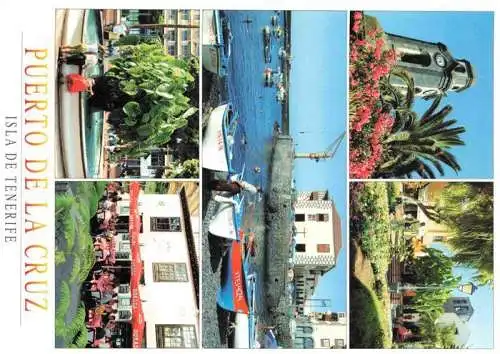 AK / Ansichtskarte  Puerto-de-la-Cruz_Tenerife_ES Turm Park Bootsliegeplatz Brunnen Terrasse