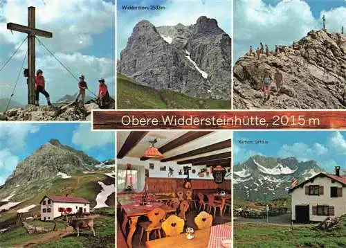 AK / Ansichtskarte  Obere_Widdersteinhuette_2015m_Schroecken_Nesslegg_AT Gipfelkreuz Widerstein Hochtannbergpass Gastraum Karhorn