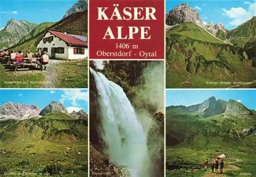 AK / Ansichtskarte  Oytal_Oberstdorf_Oberallgaeu Kaeser Alpe mit Himmelhorn Kl Wilder Hollhoerner  Gr und Kl Wilder Stuibenfall Hofats