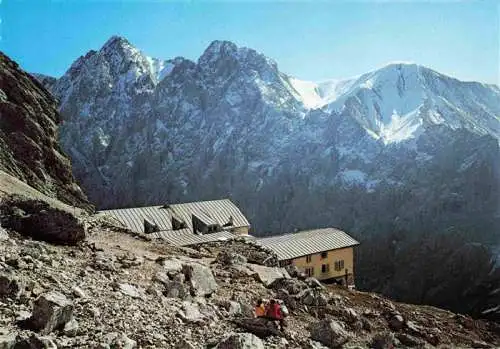 AK / Ansichtskarte  Knorrhuette_2051m_Zugspitzplatt_Garmisch-Partenkirchen mit Hochwanner