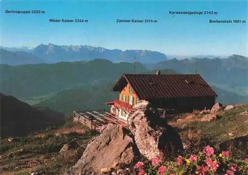 AK / Ansichtskarte  Unterwoessen_Bayern Hochgernhaus mit Gerlosgruppe und Karwendelgebirge