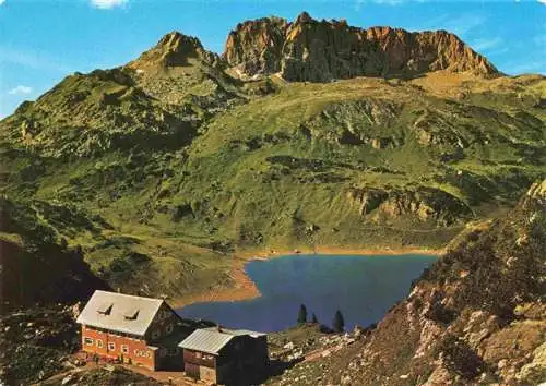 AK / Ansichtskarte  Freiburgerhuette_1934m_Vorarlberg_AT Fliegeraufnahme mit Formarinsee und Rote Wand