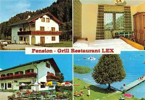 AK / Ansichtskarte  Maria_Woerth_Woerthersee_Kaernten_AT Pension Grill Restaurant Lex Zimmer Terrasse Seepartie