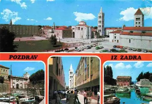 AK / Ansichtskarte  ZADAR_Zadra_Zara_Croatia Stadtplatz Hafenpartien Fussgaengerzone