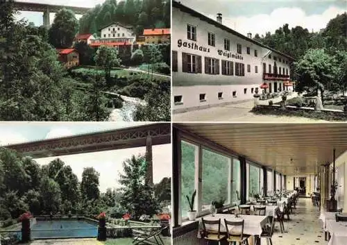 AK / Ansichtskarte  Muehltal_Mangfalltal Gaststaette Weiglmuehle Gastraum Freibad Park 