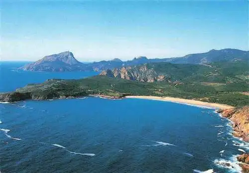 AK / Ansichtskarte  Piana_Corse_2A_Corse-du-Sud La plage d'Arone et le Capo Rosso Fliegeraufnahme