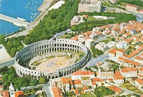 AK / Ansichtskarte  Pula_Pola_Croatia Fliegeraufnahme mit Arena