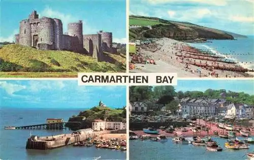 AK / Ansichtskarte  Carmarthenshire_Wales_UK Kidwelly Castle The Harbour Tenby The Beach Amroth Soundersfoot Harbour