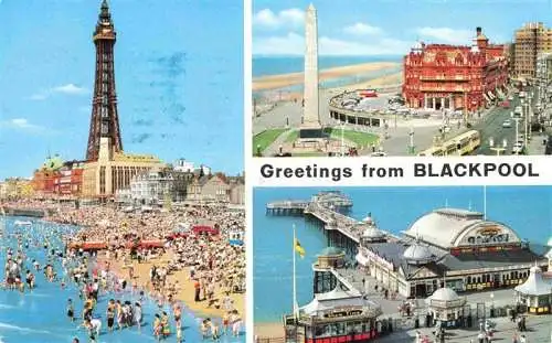 AK / Ansichtskarte  BLACKPOOL_UK Tower Cenopath and North Pier