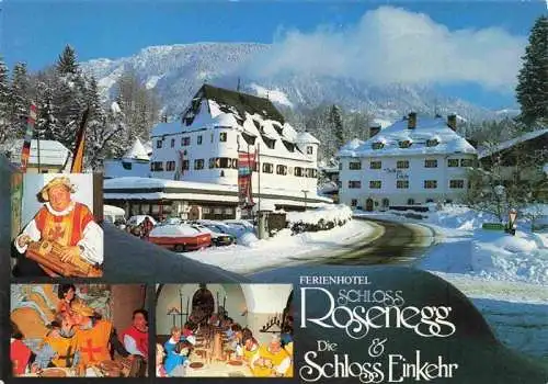 AK / Ansichtskarte  Fieberbrunn_Tirol_AT Ferienhotel Schloss Rosenegg Die Schloss-Einkehr Restaurant Winterlandschaft