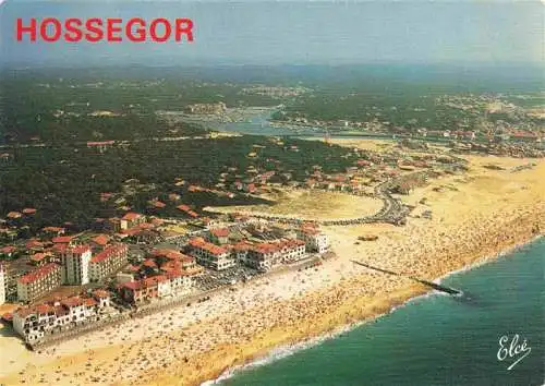 AK / Ansichtskarte  Hossegor_Soorts-Hossegor_40_Landes Vue aerienne de la Grande Plage au fond le Port de Plaisance