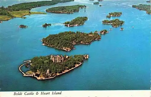 AK / Ansichtskarte  Heart_Island_New_York Boldt Castle and Heart Island Fliegeraufnahme