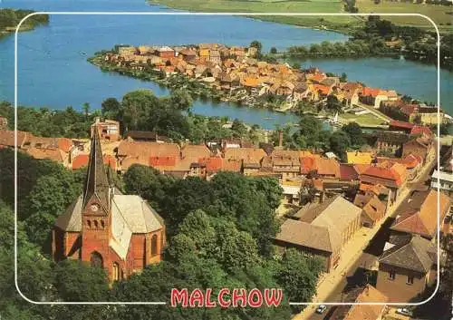 AK / Ansichtskarte  Malchow Fliegeraufnahme mit Kloster