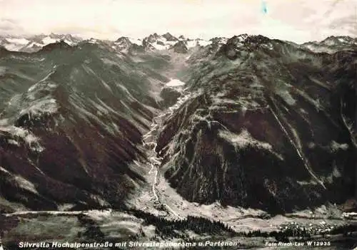 AK / Ansichtskarte  Silvretta-Hochalpenstrasse_AT mit Silvrettapanorama und Partenen