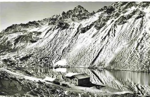 AK / Ansichtskarte  Flueelapass_2383m_Ospiz_Fluela_GR mit Hospiz Schottensee und Flueela Schwarzhorn