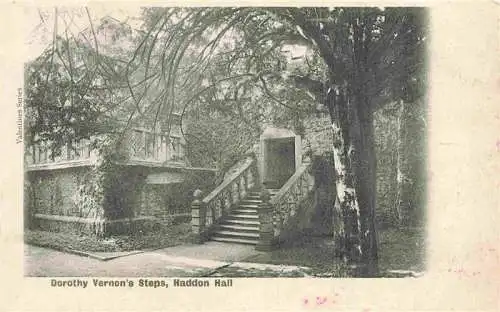 AK / Ansichtskarte  Haddon_Hall_Bakewell_Derbyshire_Dales_UK Dorothy Vernons Steps