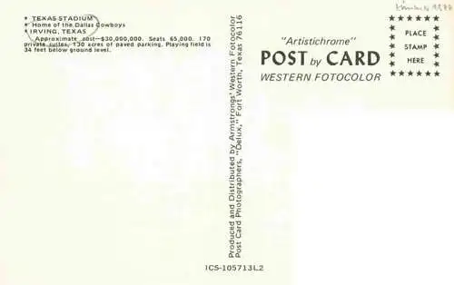 AK / Ansichtskarte  Irving_Texas_USA Texas Stadium Home of the Dallas Cowboys