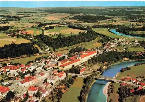 AK / Ansichtskarte  Lambach_Traun_Oberoesterreich_AT Benediktiner Stift Lambach Fliegeraufnahme