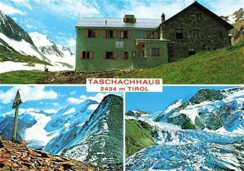 AK / Ansichtskarte  Taschachhaus_2434m_Pitztal_Tirol_AT mit oelgrubenjoch und Taschachferner