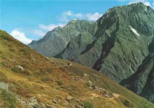 AK / Ansichtskarte  Rifflseehuette_2293m_Pitztal_Pitzthal_Tirol_AT mit Hoher Geige Panorama