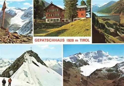 AK / Ansichtskarte  Gepatschhaus_1928m_Tirol_AT Kaunertal oelgrubenjoch Wildspitze Weisseespitze und Kaunertalstausee