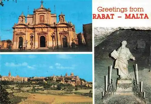 AK / Ansichtskarte  Rabat_Malta Parish Church and St Paul's Grotto